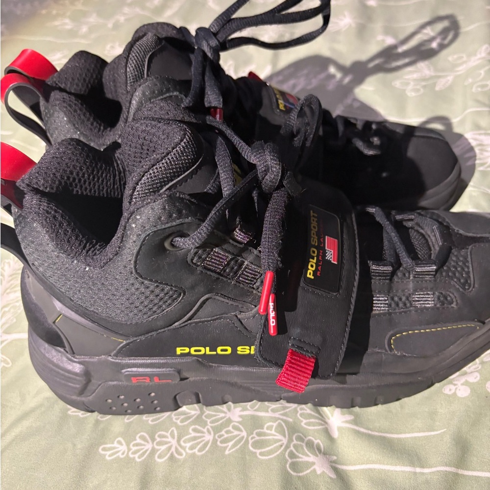 Polo by Ralph Lauren Black and Red Athletic Shoes